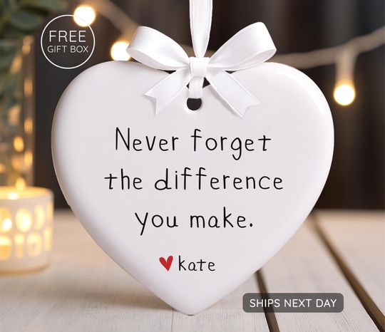 Discover Thank You Christmas Ornament - Thank You Gift 2025 - Personalized Teacher Keepsake, Appreciation Gift for Coworkers