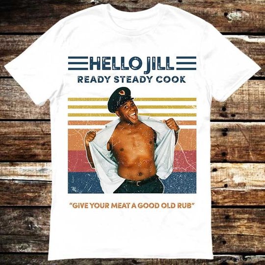 Discover Ainsley Harriott Give Your Meat A Good Old Rub T-Shirt Funny Meme Gift Tee for Foodie Cook Holiday