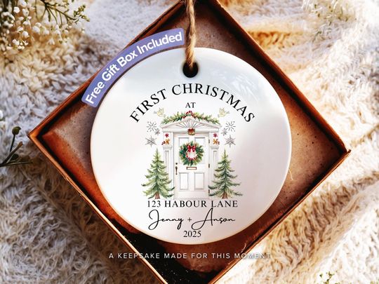 Discover Our New Home Christmas Ornament, Our First Christmas Ornament, House Address Ornament, Our First Home Keepsake, First Home Bauble 2025