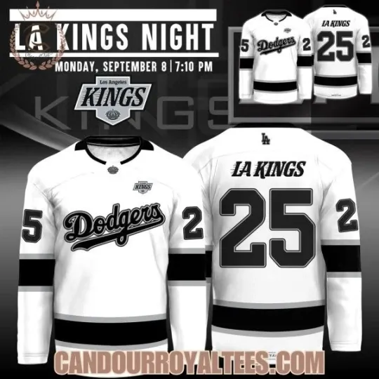 Discover Personalized Los Angeles 1Dodger x LA King Night HockeyJersey 2025