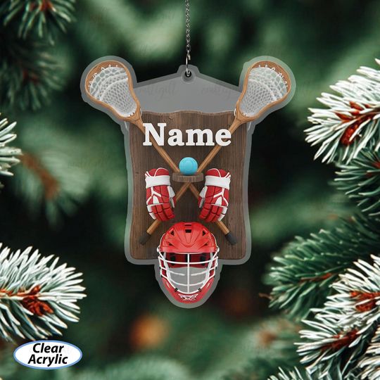 Discover Custom Lacrosse Stick Ornament For Christmas, Lacrosse Equipment Ornament, Lacrosse Coach Appreciation Ornament, Lacrosse Team Gifts, MYD049