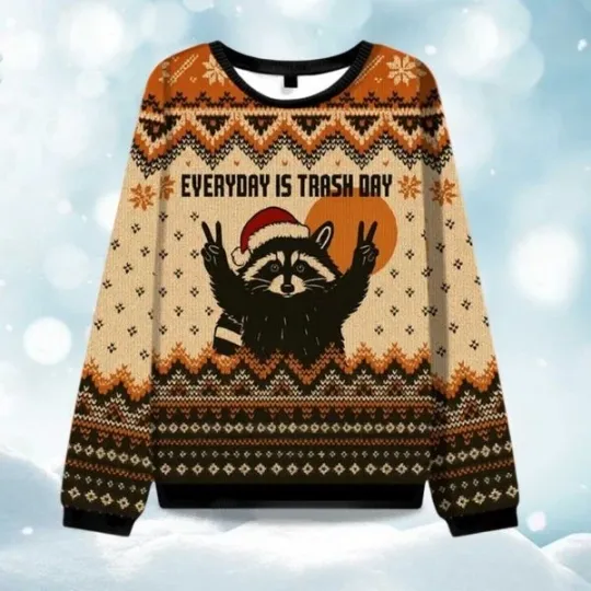 Discover HOT!! Everyday Is Trash Day Ugly Christmas Sweater