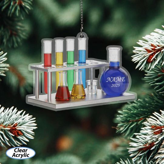 Discover Personalized Chemistry Lab Ornament, Chemistry Ornament For Lab Workers And Student, Science Lab Tech Ornament, Stem Christmas Decor, MYD044