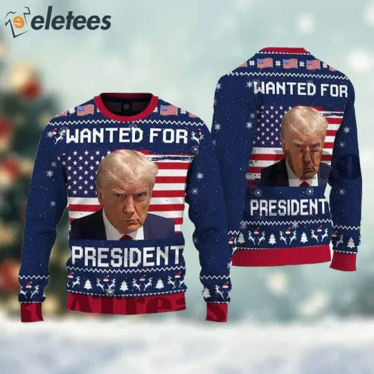 Discover BG Trump Wanted  For President Funny Ugly Christmas Sweater XS-5XL,Trump Sweater
