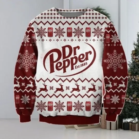 Dr Pepper Merry Christmas Ugly Christmas Sweater