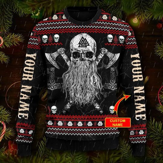 Discover Christmas Ugly Sweater Cosplay Santa Claus Pet Anime Cartoon Skull Vintage 3DPrint Harajuku Winter Pullover Funny Long Sleeves 4