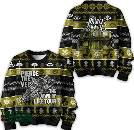 Pierce The Veil The Jaws Of Life Tour Ugly Christmas Sweater