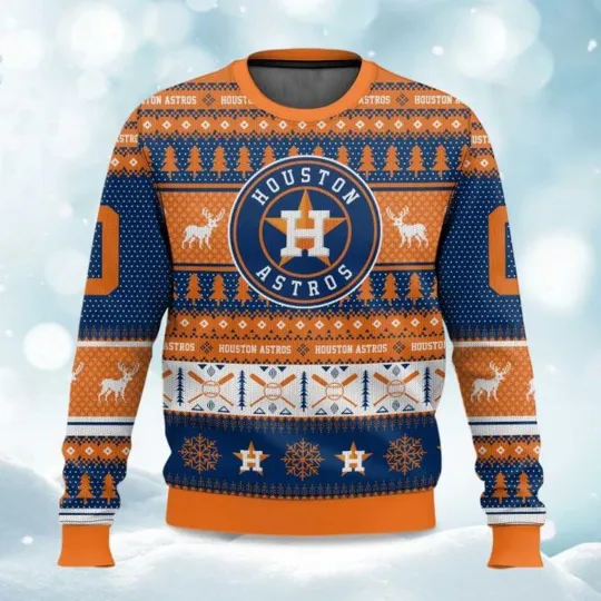 Discover 2025 Christmas Astros Baseball Personalized Ugly Sweater - Christmas Gift 2025
