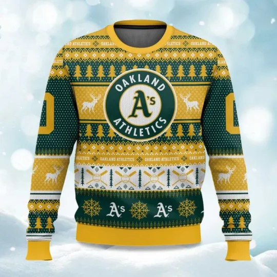 Discover 2025 Christmas Athletics Baseball Personalized Ugly Sweater - Christmas Gift