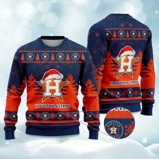 2025 Astros Snowflakes Christmas Ugly Sweater - Christmas Gift For Men, Women