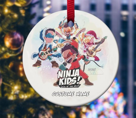 Discover Personalized Ninja Kidz Ornament, Ninja Movie Ornament, Baby Ornament Gift, Ninja Kidz Christmas Tree Decor, Tv Show Ceramic Ornament NGWK27