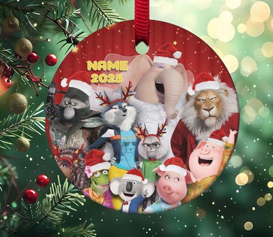 Discover Custom Name Ornament, Sing Pig Movie Ornament, Sing 2 Ornament, Christmas, Sing Pig, Christmas Gift, Baby Gift, Xmas Decoration D2MJ27