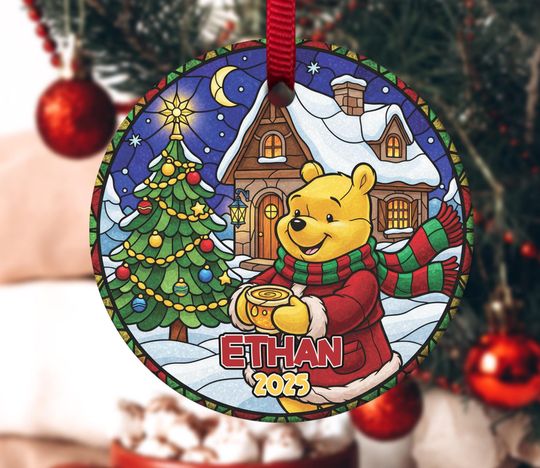 Discover Personalized Disney Pooh And Friends Christmas Ornament, Custom Name Disney Ornament, Winnie The Pooh Xmas Gift, Ornament Home Decor C1LY05