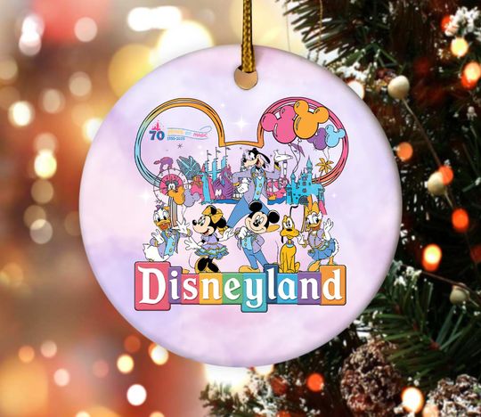 Discover Disney 70th Anniversary Ready To Press, Magic Kingdom Ornament, Disneyland Ornament, Custom Disney Ornament, Disney Family Vacation C1JF08