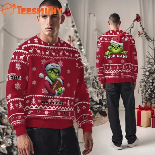 Atlanta Falcns football Team Color funny character Ugly Christmas Sweater