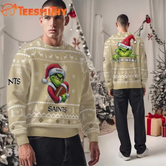Discover Nw Orle@ns Sa!nts football Team Color funny character Ugly Christmas Sweater