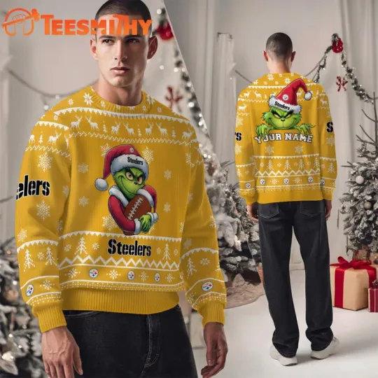 Discover Pittsburgh Steeler football Team Color funny character Ugly Christmas Sweater