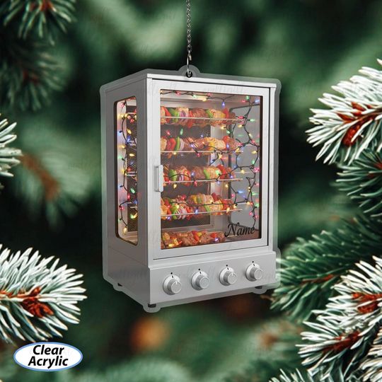 Discover Personalized Grill Ornament With Name, Indoor Grill Oven Ornament, Barbeque Xmas Ornament For Grill Master, Gift For Bbq Enthusiasts, MYB931
