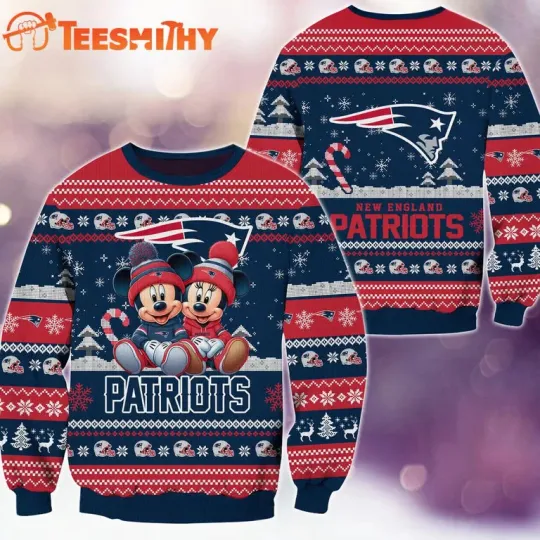 Discover Nw England Patr!ots football Mickey Ugly Christmas Sweater