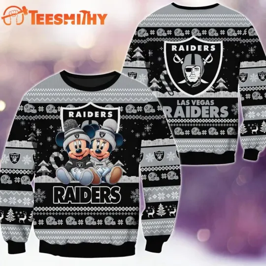 Discover Las Vegas Raiders football Mickey Ugly Christmas Sweater