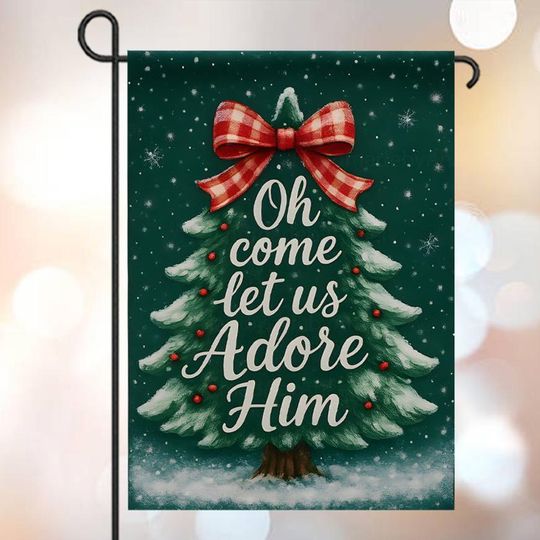 Discover 2-side printing Religious Christmas Garden Flag, Christian Xmas Yard Decor, Faith Holiday Outdoor Banner, The Nativity Holy Family Decor