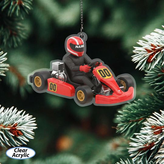 Discover Personalized Go Kart Christmas Ornament, Racing Xmas Ornament For Driver, Speed Lover Holiday Decor For Tree, Go Kart Racer Gift Idea,MYB908