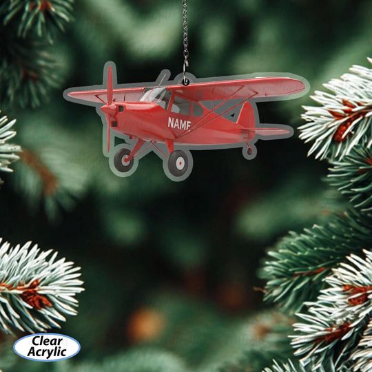 Discover Customizable High Wing Airplane Ornament, Pilot Christmas Decoration, First Solo Flight Ornament, Airplane Enthusiast Holiday Gifts, MYC982