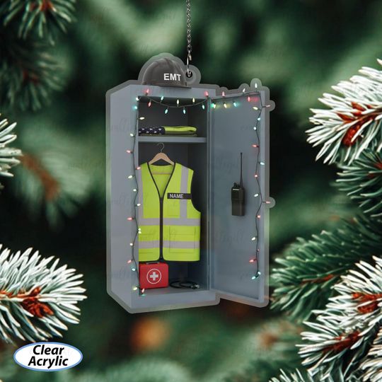 Discover Custom EMT Locker Ornament With Name, Emergency Medical Technician Ornament, EMT Christmas Tree Ornament, Paramedic Appreciation Gift,MYB781