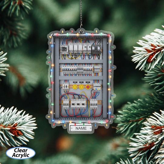 Discover Funny Electrical Panel Ornament For Him, Personalized Control Box Ornament, Electrician Ornament For Engineer, Electrical Panel Decor,MYB712
