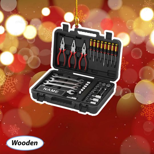 Discover Electrician Tool Bag Christmas Custom Ornament, Handyman Ornament With Tools, Funny Mechanic Tree Decor, Gift For Construction Worker,MYB775