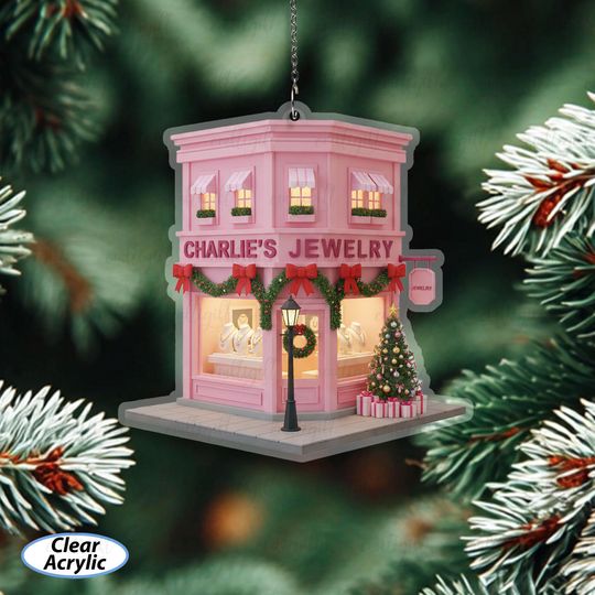 Discover Personalized Name Jewelry Store Ornament, Jewelry Lover Christmas Ornament, Boutique Store Holiday Decor, Jewelry Shop Owner Gifts, MYB801