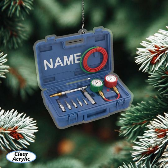 Discover Personalized Cutting Torch Kit Ornament, Welding Tool Ornament With Name, Hvac Technician Christmas Ornament, Tool Kit Gifts For Men, MYB656