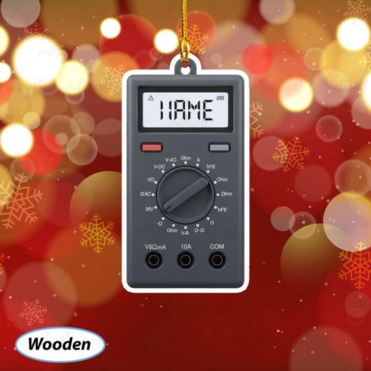 Discover Digital Multimeter Ornament Custom Name, Funny Multimeter Ornament For Him, Digital Voltage Meter Ornament, Electronic Engineer Gift, MYB668