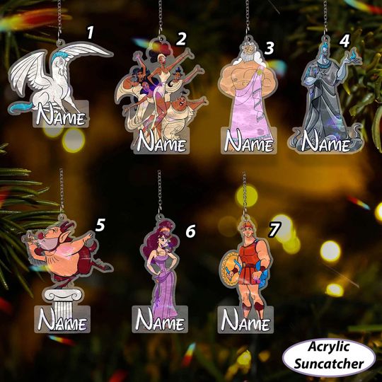 Discover Personalized Christmas Hercules Ornament, Disney Hercules Family Ornament, Hercules And Megara Couple Ornament, WDW Xmas House Decor, VTB469