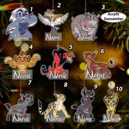 Discover Customized Lion Guard Group Ornament, Christmas Lion Guard Kids Ornament, Kion Ono Fuli Bunga Beshte, Disney Pride Lands Xmas Decor, VTB451