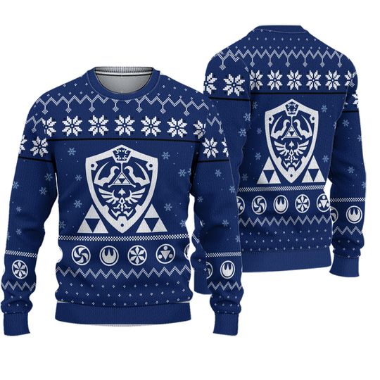The Legend of Zelda 3D Print Ugly Christmas Sweater, Zelda Lovers Ugly Sweater