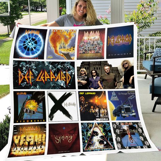 Def Leppard Velveteen Plush Fleece Blanket