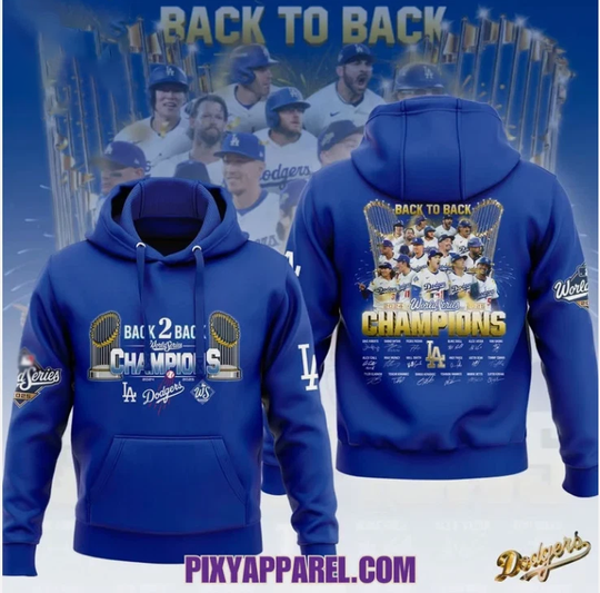 Dodgers 2024 - 2025 Champions Hoodie 3D Gift For Christmas