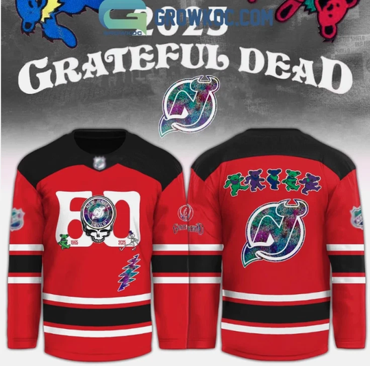 New Jersey X Grateful Dad 60 Years Hockey Jersey Gift For Christmas