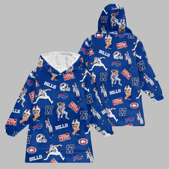 2025 Josh Allen Bills Mafia Blanket Hoodie