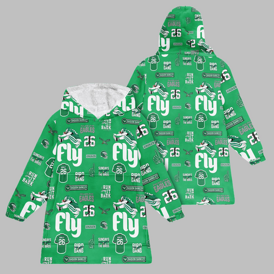 2025 Eagles Saquon Barkley Blanket Hoodie