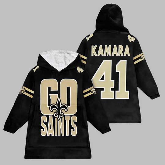 Discover 2025 Go Saints Kamara 44 Blanket Hoodie