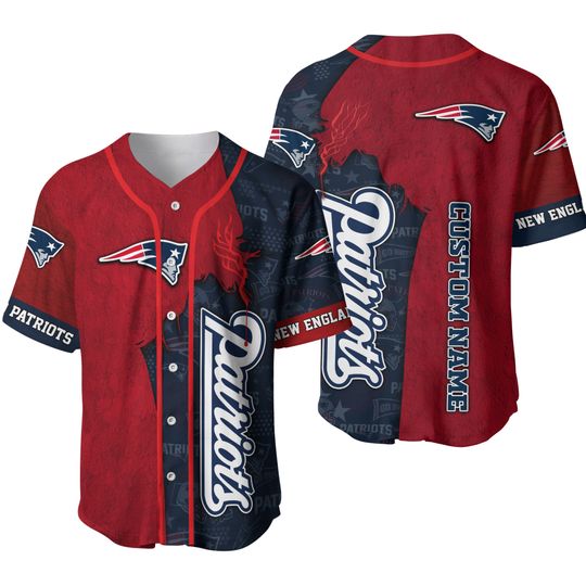 New England Patriots Baseball Jersey Sportswear Tops