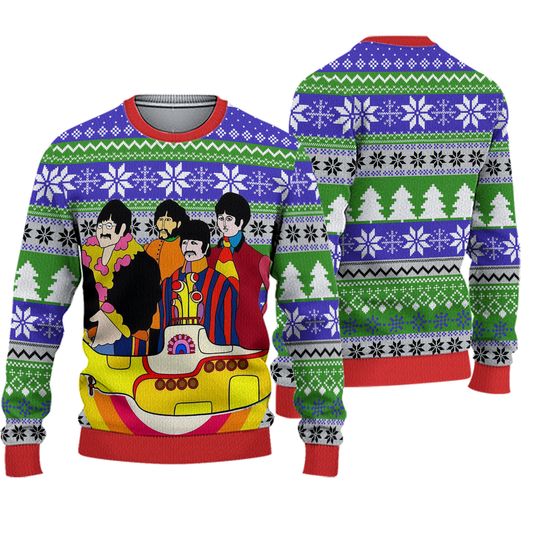 The Beatles Hippie Ugly Christmas Sweater