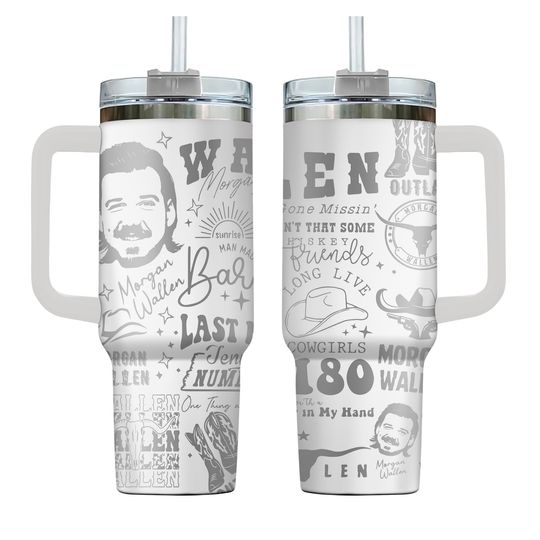 Wallen themed Engraved 40 oz Tumbler | Laser Engraved Tumbler