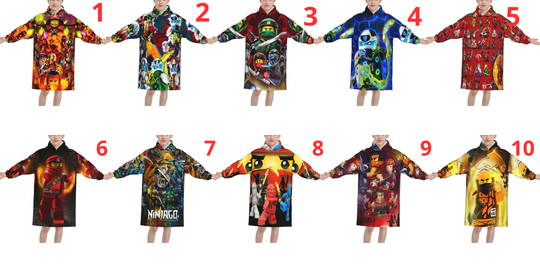 Ninjago Cartoon Oversized Blanket Hoodie