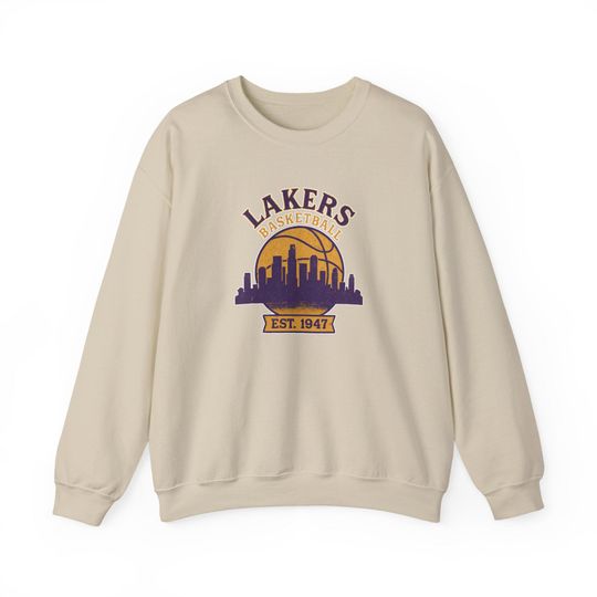 Discover Los Angeles Lakers Crewneck Sweatshirt: Unisex Basketball Fan Apparel