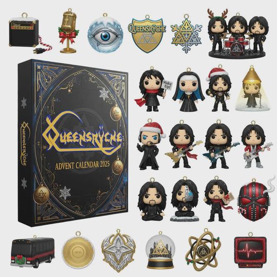 Discover Queensrche Advent Calendar 2025 | Wake Up! Progressive Metal Christmas Gift | 24 Mini Collectible Figures