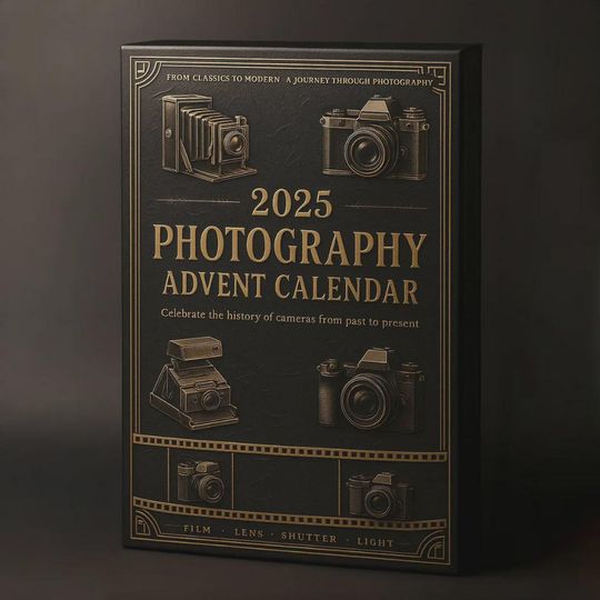 Discover 2025 Photography Advent Calendar | Celebrate History of Cameras Countdown Gift | 24 Mini Collectible Camera Ornaments
