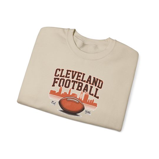 Cleveland Browns Sweatshirt, football Football Crewneck, Game Day Apparel